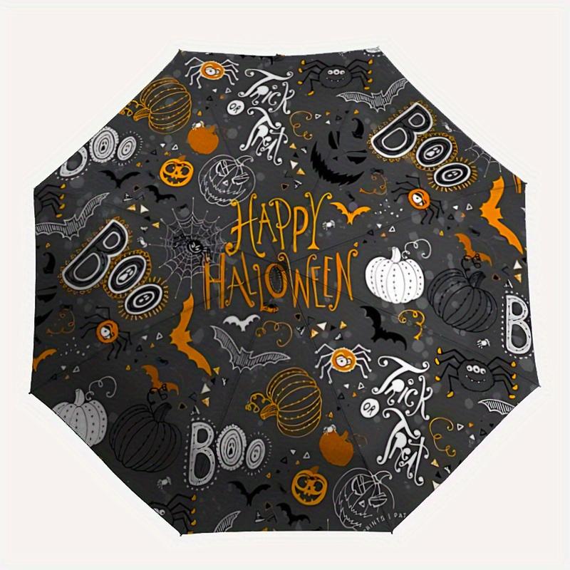 1pc Happy Halloween Automatic Opening and Closing Folding - A Good Choice for Gifts, Fashionable and Convenient Umbrella With Cute Cartoon Charac