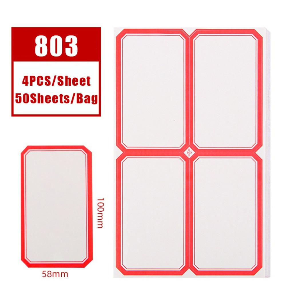 50 листов Цветные наклейки для этикеток Рукописная маркировка цены Клейкая бумага Самоклеящаяся этикеточная бумага Дом