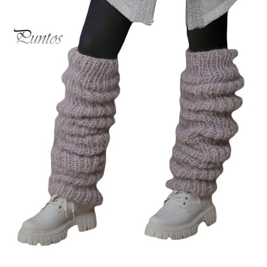 1 пара зимних носков до середины икры Уютные толстые вязаные однотонные противоскользящие теплые носки с ворсом Гетры JK Boots Чулки Чехлы для сапог Лолита Чехлы для подогрева ног