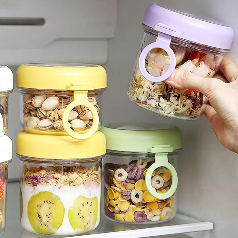 Портативная чашка для овсянки, хлопьев, орехов, йогурта, салата, чашка с вилкой, герметичная коробка для пикника, контейнер для хранения еды для студентов