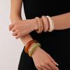 Curved Irregular Wide Bracelet Bohemian Retro Hand Ring Fashion Acrylic Open Bangle Women
