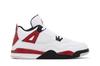 Детские кроссовки Nike Jordan 4 Retro Red Cement (PS) Белый/Огненно-красный/Черный/Нейтральный серый