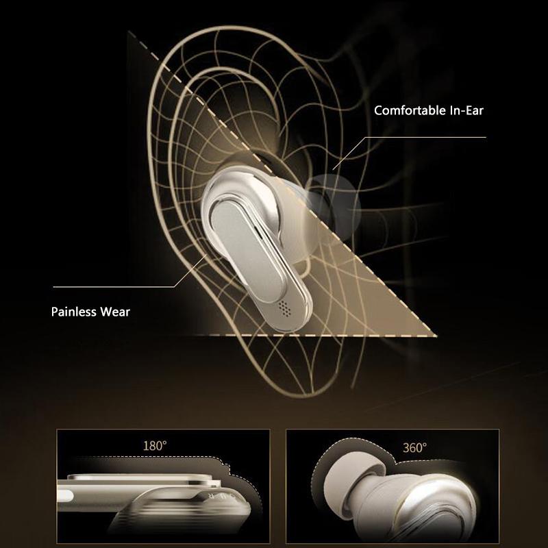 VAORLO Умные светодиодные наушники с сенсорным экраном, эквалайзер, регулировка шума, чехол для зарядки, управление медиа-гарнитурой, Hi-Fi басы