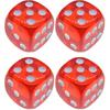 6 Sided Dice Set Dice Rounded Translucent Color Dice Board Game Teaching Math Dice Set (10 Pieces Red) Tw
