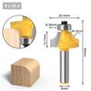 1PC 8mm Shank Corner Round Over Edging Wood Router Bit Large 2 Flute Corner Round Cove Box Bit Woodworking Tenon Cutter Tool