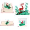 Изысканная 3D поздравительная открытка с дизайном рождественского оленя, идеально подходящая для дней рождений и вечеринок