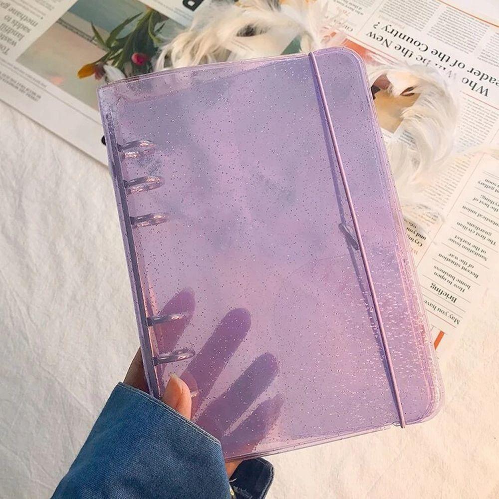 Transparent Colored Binder Cover Waterproof Notebook Protector Handbook Cover  Office Supplies