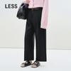 LESS 2025 Spring Straight-Leg Cropped Pants