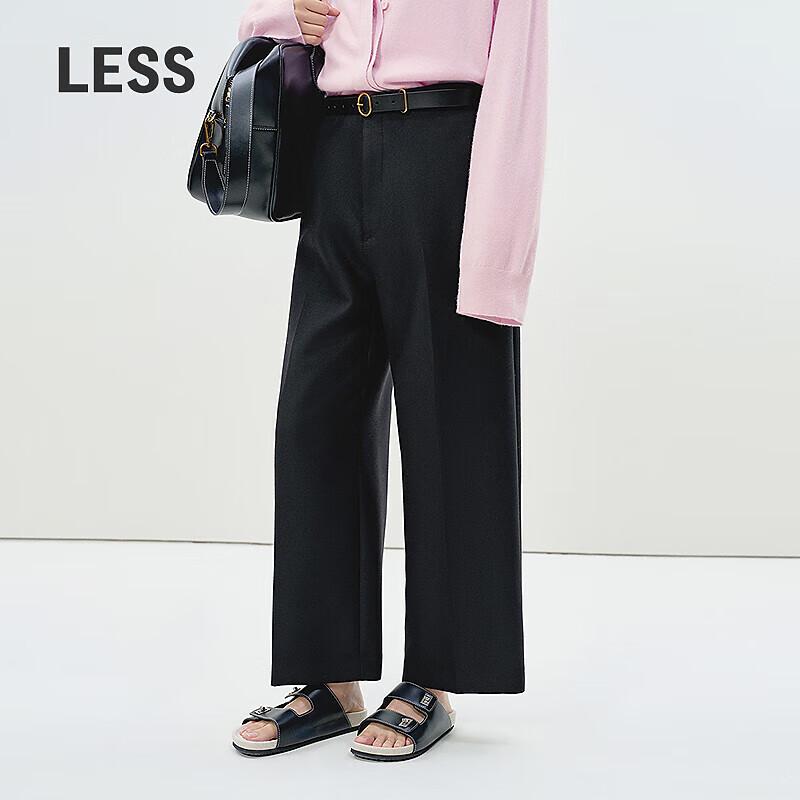 LESS 2025 Spring Straight-Leg Cropped Pants