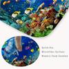 3pcs Underwater World Series Colorful Jellyfish Dolphin Pattern Bathroom Mat Set Toilet Seat Cover U-Shaped Foot Pad