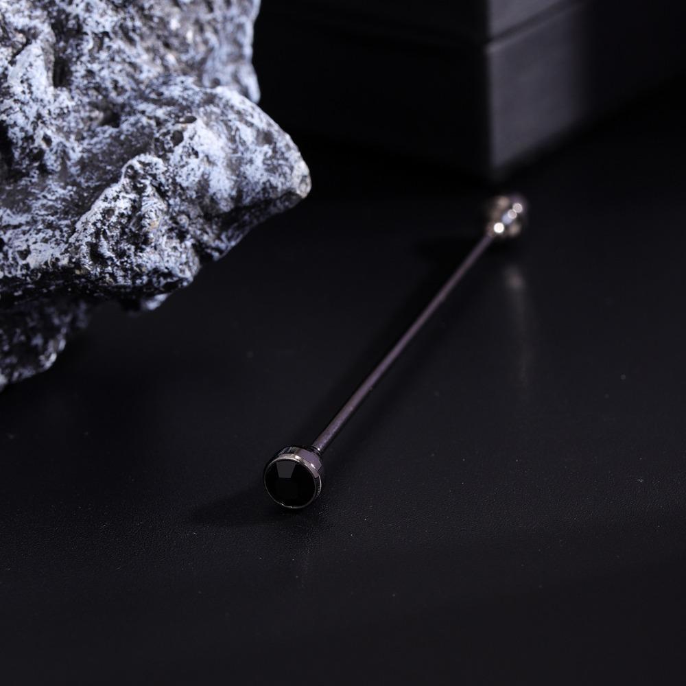Detachable Crystal Tie Collar Needle Spiral Buckle Neckline Pin Shirt Collar Pin Banquet