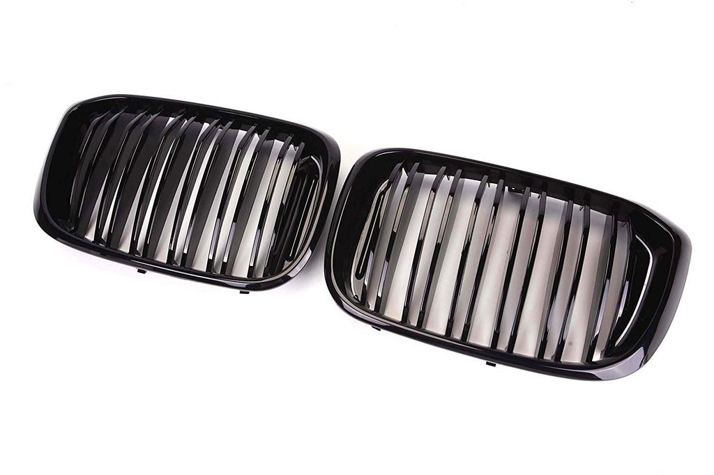Zealhot Front Kidney Grille Set for BMW X3 Series and X4 Series G08 G01, G02, (2018-IN) (Glossy)