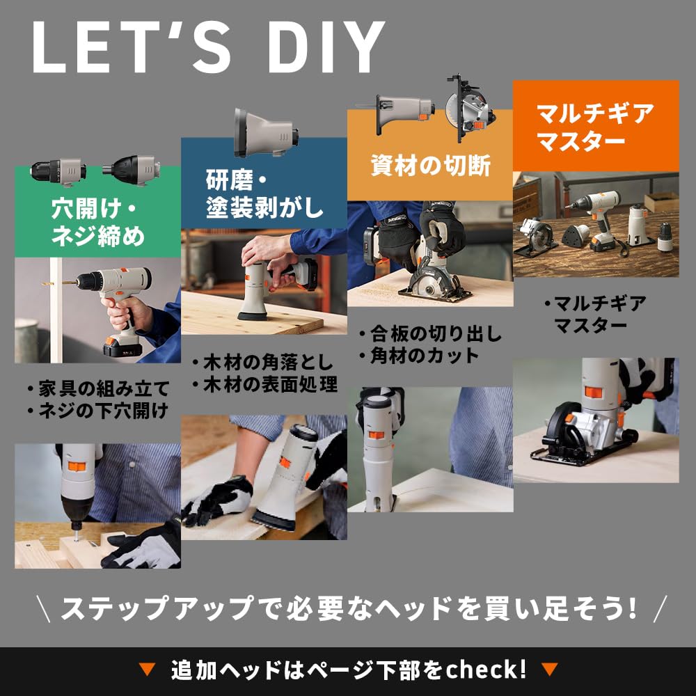 IRIS OHYAMA Rechargeable Drill Driver Set with No Charger Sand Beige 5-in-1 10.8V Multi-Gear Type-C Charging, Required, PJM10DRS,