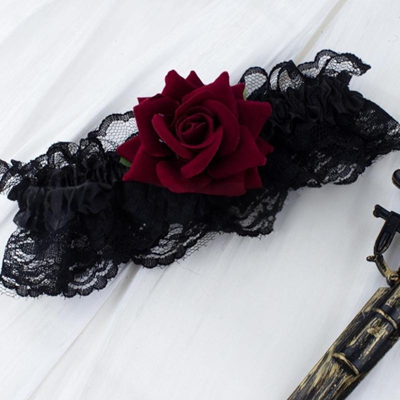 Хэллоуин Подвязка с цветком и пиратскими кинжалами Кольца для ног Мечи Ножны для ног для женщин Хэллоуин Пиратские костюмированные аксессуары