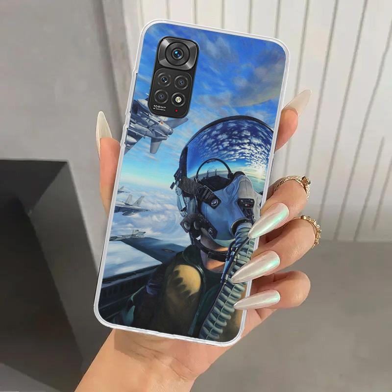 Чехол для телефона Военный самолет Военный корабль Истребитель для Xiaomi Redmi Note 15 14 14S 13 12S 12 Pro 11S 11 Plus 11T 11E 10S Мягкий Funda Pr