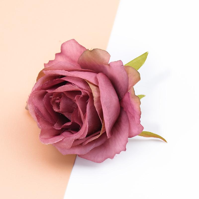 10/20pcs Artificial Flowers Silk Roses Wall Scrapbooking Wreaths Diy Gifts Candy Box Home Room Wedding Outdoor Decora Needlework