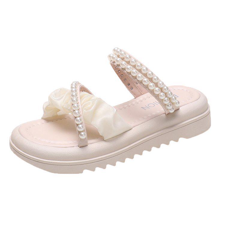 Тенденция 2025 года: Летние жемчужные сандалии и шлепанцы феи на толстой подошве