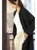 Women's Mid-Length Cotton Linen Cardigan - Retro Sand Washed