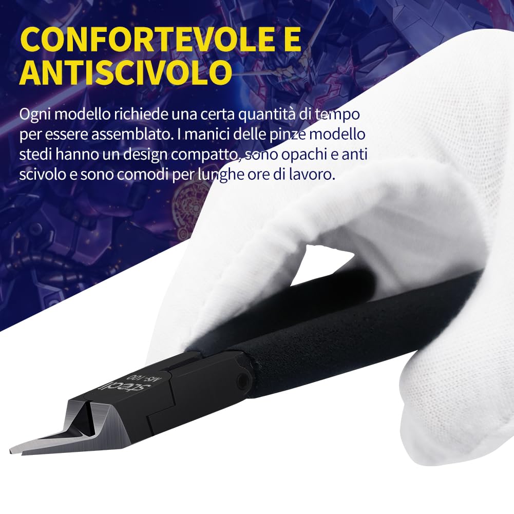 Инструмент для пластиковых моделей Stedi с тонким лезвием и защитным кожухом. Специально разработан для сборки и ремонта Gundam и других пластиковых моделей. Тонкое лезвие