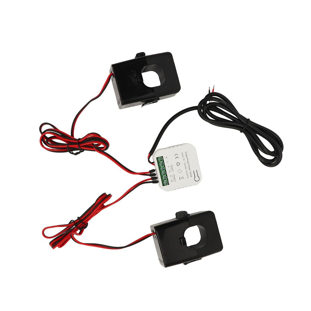 WiFi интеллектуальный счетчик энергии однофазный для Tuya Life KWh Power Monitor Switch с 2 зажимами CT 300A