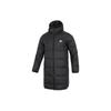 Solid Logo Print Mid-Length Hooded Down Jacket Men Outerwear Black DV1134-010