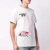 Off-White Футболка с коротким рукавом с принтом граффити, мужские топы, белая OMAA027R191850060288