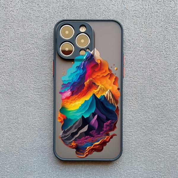 2D печать с изображением пейзажа Чехол для телефона Для iPhone 16 14 Pro 13 Mini 15 7 8 Plus SE2 XS X XR 12 Pro Max Креативная задняя крышка с горами