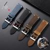 18 мм 20 мм 21 мм 22 мм Винтажный ремешок для часов из вощеной коровьей кожи, ремешок с ручной прошивкой для Seiko, для Omega, ремешок для смарт-часов