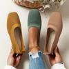 Women's Pointed Toe Flat Shoes Solid Color Knitted Slip On Shoes Casual Breathable Ballet Flats Women Flat Shoes Loafers Women