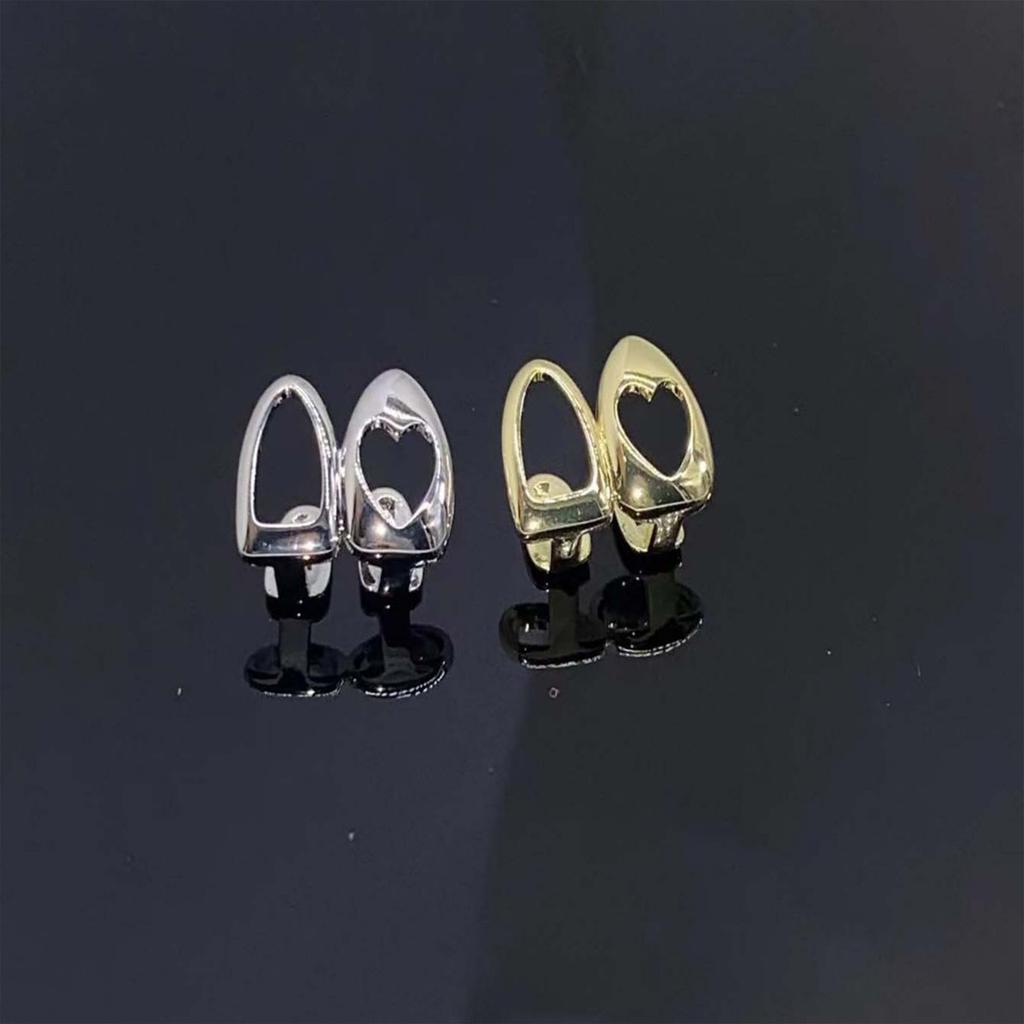 Дизайн «Пустое сердце» Медные гриллзы Портативный аксессуар для вечеринок и любителей фестивальной моды