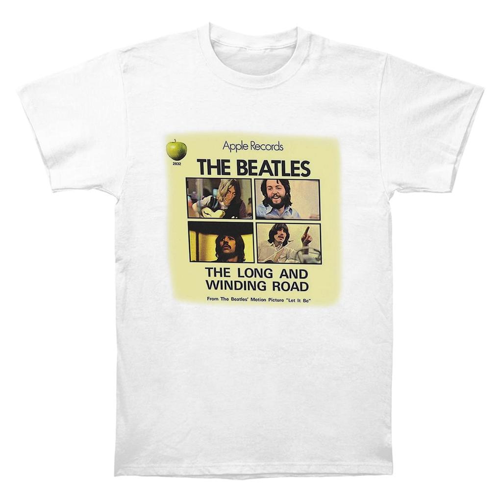 The Beatles Длинная футболка с принтом на спине «Извилистая дорога» унисекс для взрослых