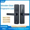 60*250mm Hotel Apartment Password Anti-theft Lock Indoor Intelligent Electronic Fingerprint Lock Silent Energy-saving Electric Wood Door Lock