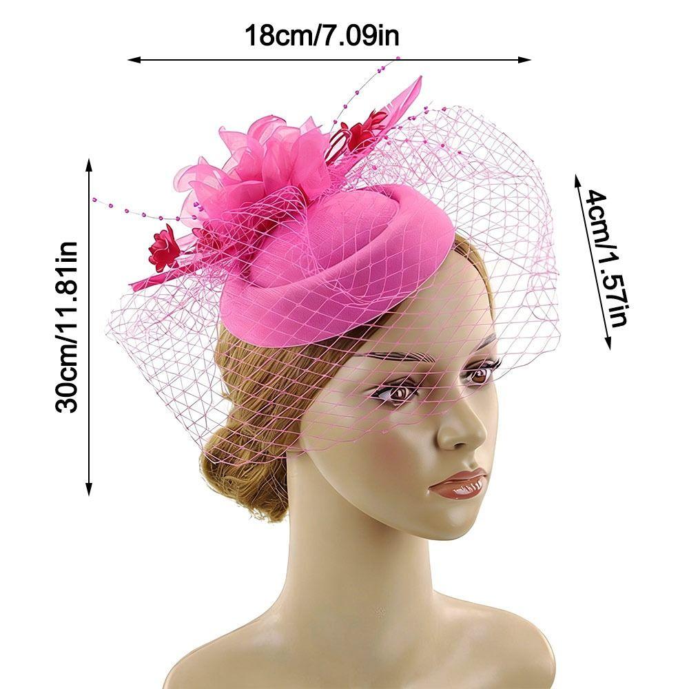 Veil Vintage Hat Headband Flower Fascinator New Fascinator Caps  1950s