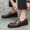 Stylish Casual Leather Shoes Men 2024 New Arrival for Men Monk Shoes Flat Designer Men's Coiffeur Shoes All-match Men Loafers