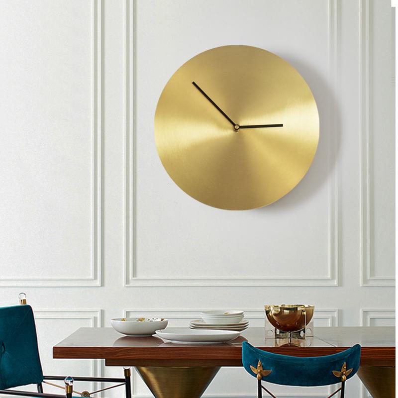 Nordic Aesthetic Metal Wall Clocks Minimalism Clock Watch for Living Room Clock Unique Modern Mechanism Silent Creative Decoration for Bedroom