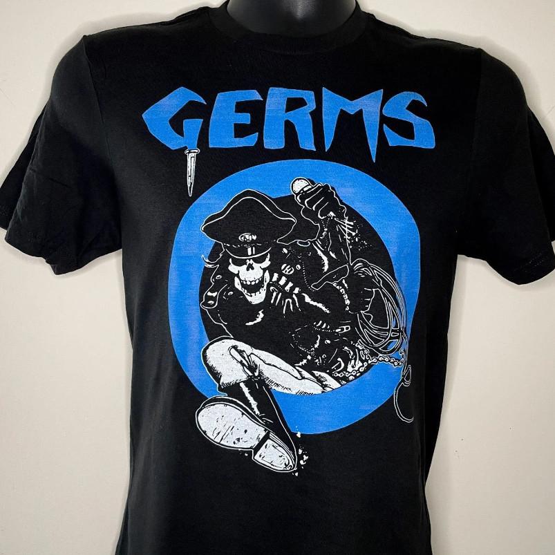 Vtg The GERMS Band Punk Rock Heavy Cotton Black Full Size Shirt BL223