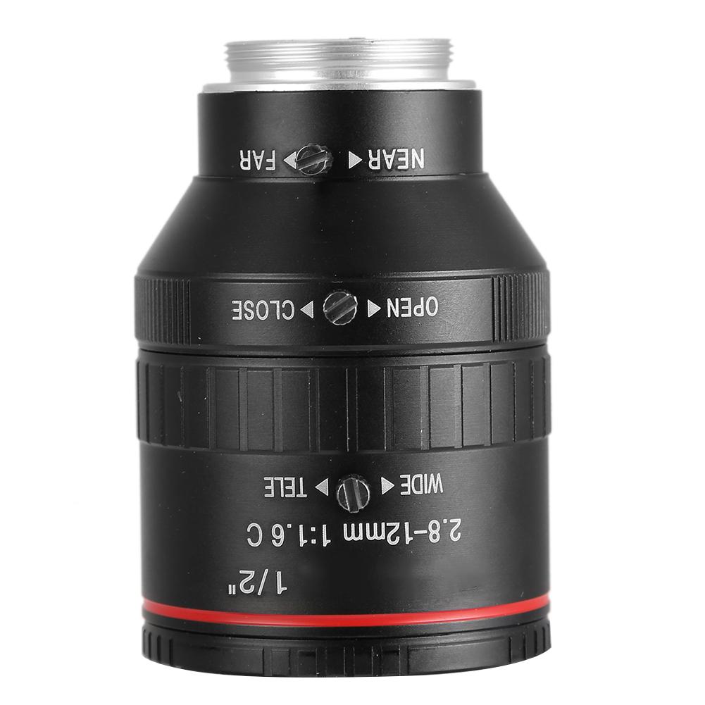 2.8-12mm 3MP 1/2 Manual Aperture C Mount Security Camera Lens CCTV