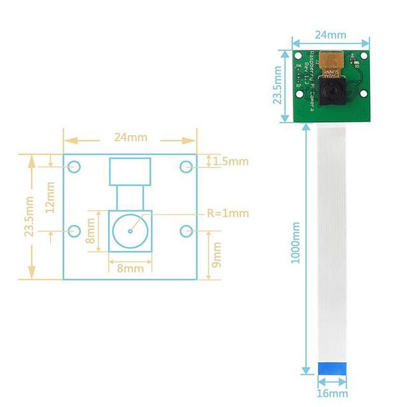 Модуль камеры Raspberry Pi 5MP 1080p Pi Zero Кабель камеры Pi 3 Кабель камеры для Raspberry Pi B + 2