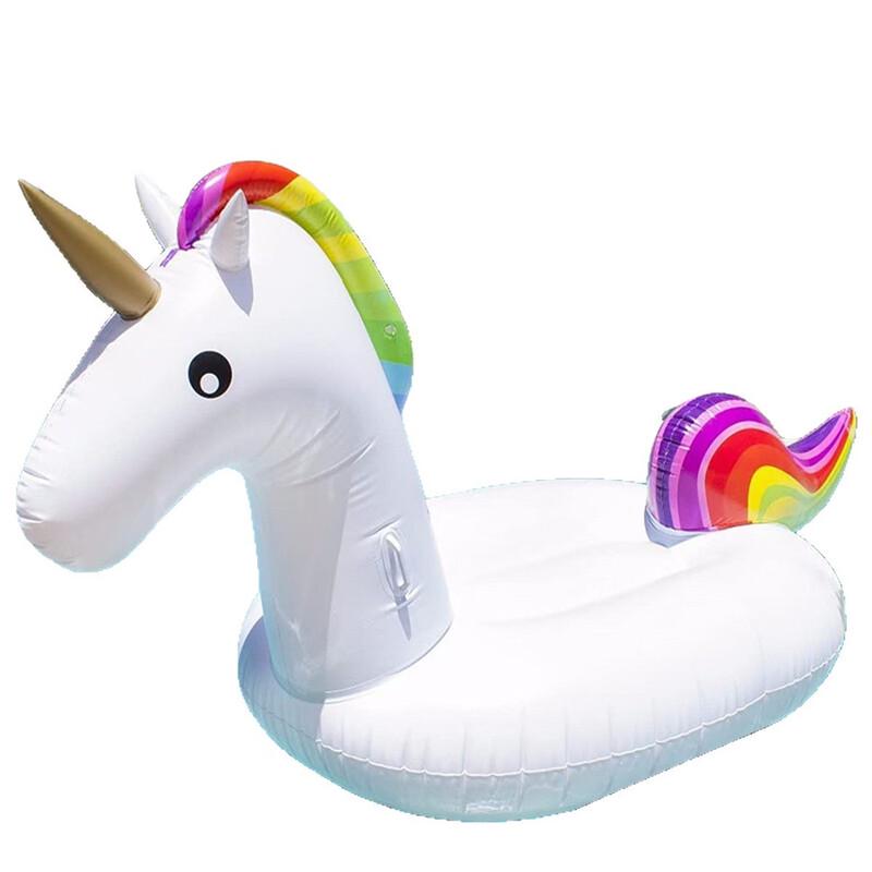 White Swan Inflatable Floating Lounge with Sunshade
