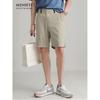 Menseye Men's Shorts Men's Summer Casual Pants Workwear Style Japanese Khaki Versatile Color-Blocking