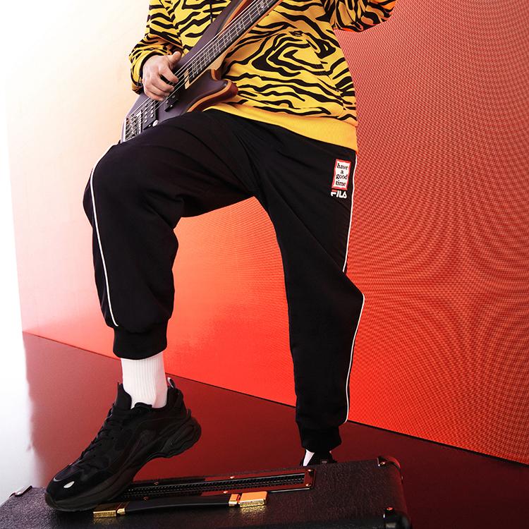 Новые вязаные спортивные штаны FILA x Have A Good Time Мужские Черный F11M219807F-BK