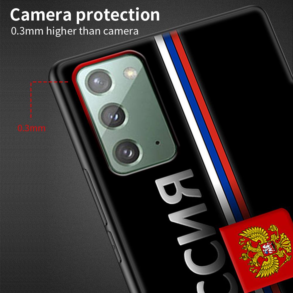 Чехол с гербом России и орлиным флагом для Samsung Galaxy Note 20 Ultra 10 Lite 9 8 A12 A52 A51 S20 FE A50, черный мягкий чехол для телефона