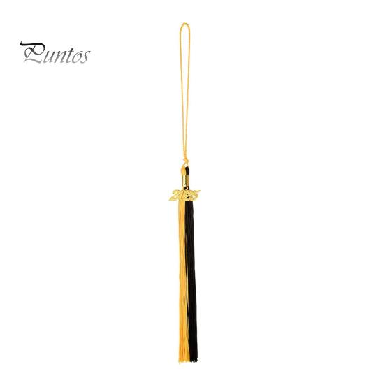 Кисточка для выпускного с подвеской 2025 года, в наличии разные цвета, стиль цветных блоков, длина 40 см, кисточка для рожка на выпускной для школьного сезона