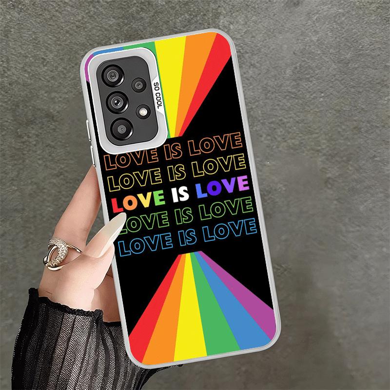 LGBT Rainbow Love Is Love Soft Phone Case for Samsung A17 A16 A15 A14 A13 A57 A56 A55 A54 A53 A37 A36 A35 A34 A33 A26 A25 A24 A2