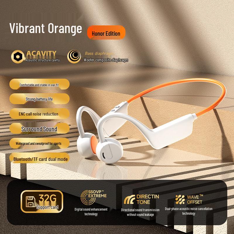 Беспроводные наушники X1pro с костной проводимостью и MP3, заушная конструкция, долгий срок службы батареи, глубокий бас, идеально подходят для бега и спорта.