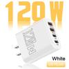 120W PD Multi Ports Type C USB C Charger Fast Charging Mobile Phone Wall Adapter For iPhone 15 16 Pro Max Xiaomi Samsung Huawei