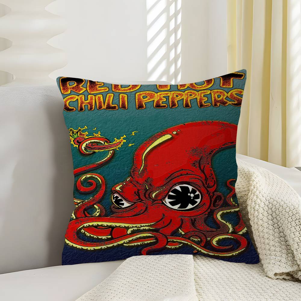 RRed HotChili Peppers Band Personalized Pillow Dust Cover Bedroom Kids Party Decoration Pillowcase Birthday Children Gift