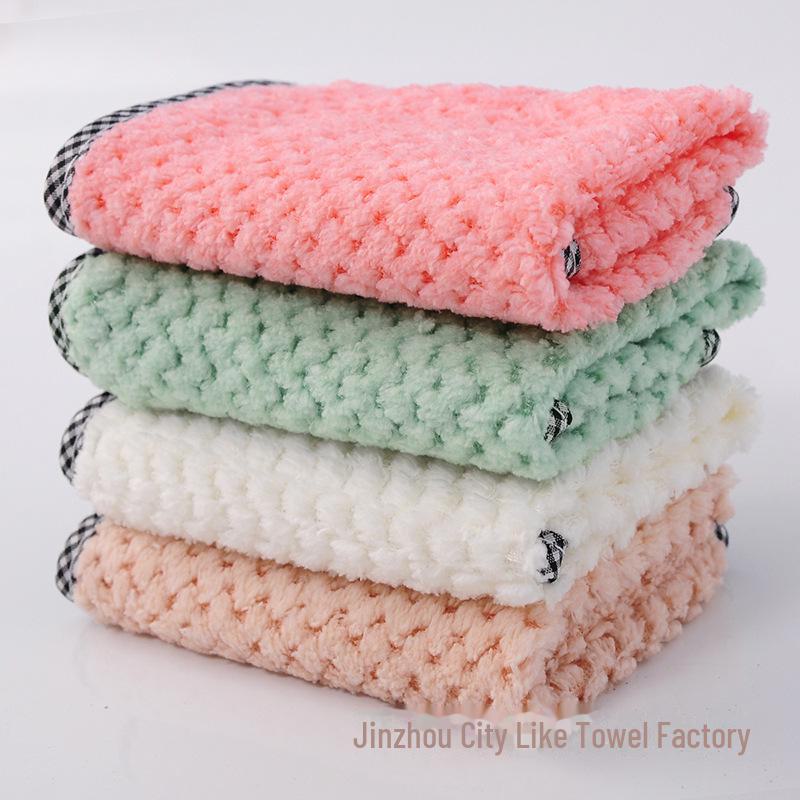 Кухонное полотенце для рук с рисунком в виде ананаса - коралловый флис, полотенце для мытья посуды с возможностью подвешивания