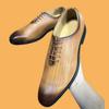 Fashion New Brown Derby Shoes for Men Yellow Mixed Colors Lace-up Round Toe Business Mens Formal Shoes Size 38-46
