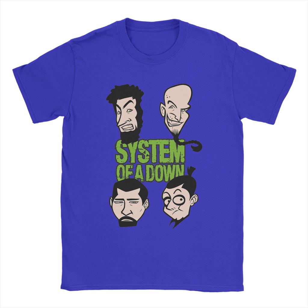 S.O.A.D Зеленая Хэви-метал группа Футболки System Of A Down Одежда из чистого хлопка Мода Футболка с коротким рукавом и круглым вырезом